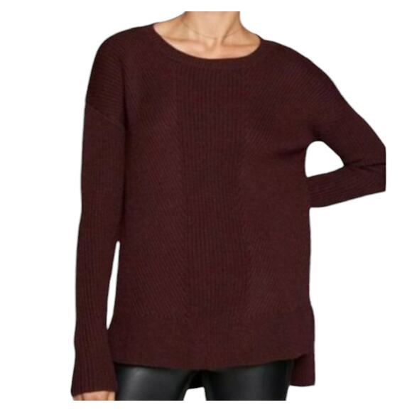 Athleta Merino Wool Blend Burgundy Pullover Tunic Sweater size small - Picture 1 of 11